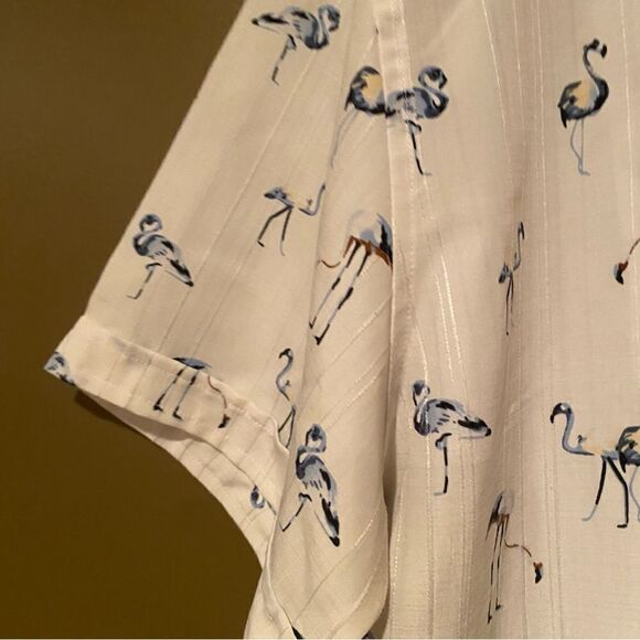 Nickle & Iron Short Sleeve Button Up Blue Flamingo Men’s Shirt Size XXL - Picture 6 of 9